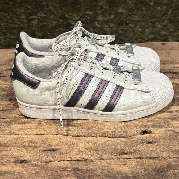 Adidas Superstar Sneaker Queen FV3396 Women’s Size 7.5 White Purple Rare - Picture 2 of 8